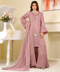 lylic pink 4pc chifoon embroidered dress.