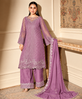 Elegant Lavender Embroidered Salwar Kameez with Dupatta